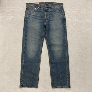 Levis 505 Jeans Mens 36 x 30 Straight Leg Regular Fit Denim Wash 2146